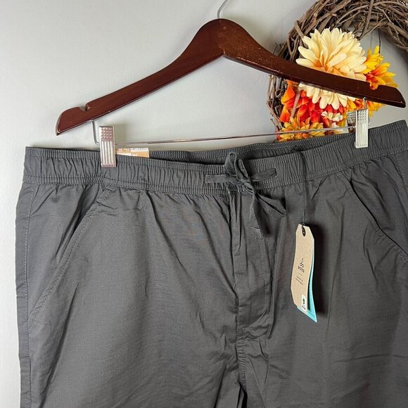 prAna Men's Double Peak E-Waist Everyday Hiking Short Sz XXL / 8"L in Charcoal - Picture 4 of 8